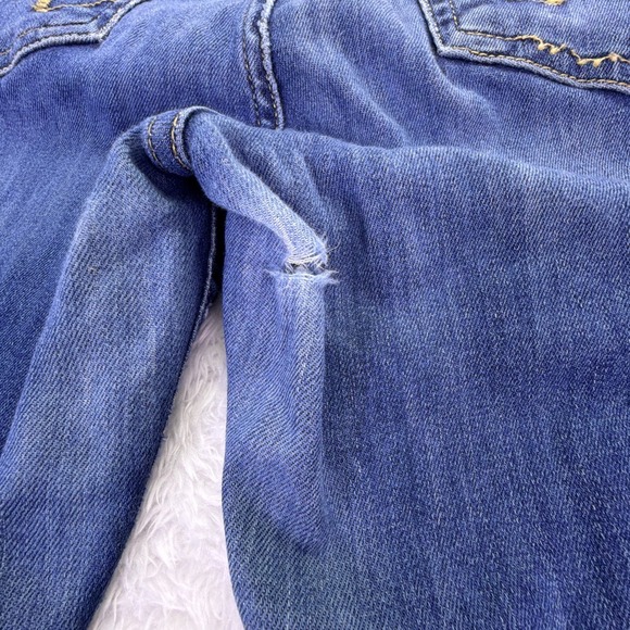 7 For All Mankind Jeans Womens 30x34 Flare Bootcut 'A'‎ Pocket Dark Distressed - Picture 6 of 8